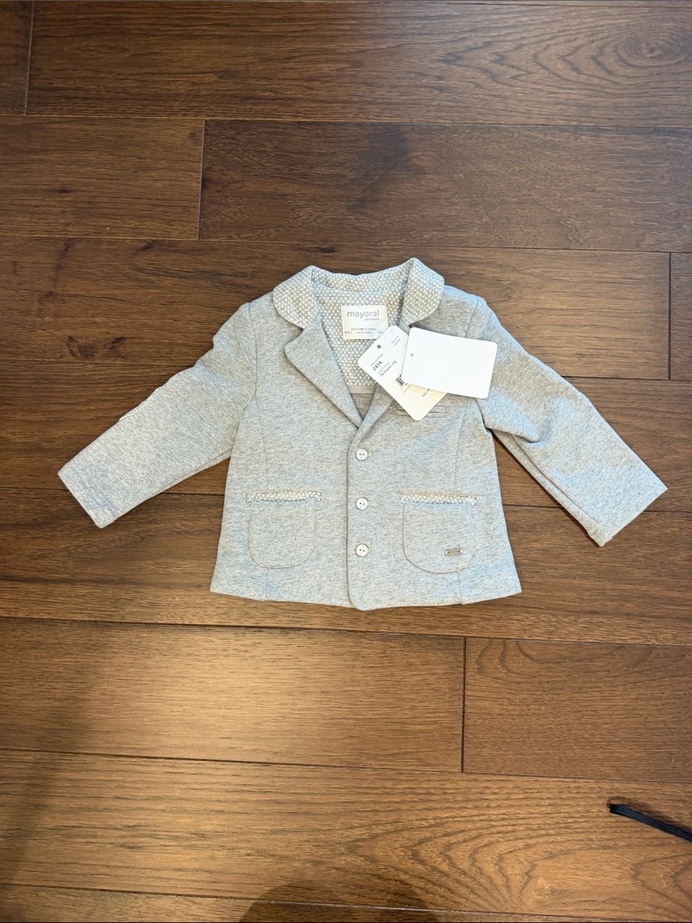 Mayoral Gray Toddler Blazer Jacket Size 6-9 Month NWT - C52-017